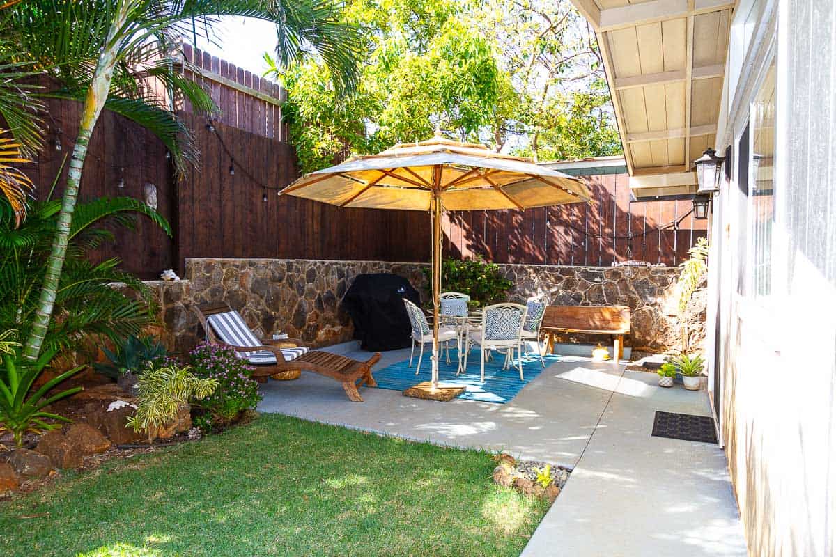 Vacation rental outdoor patio